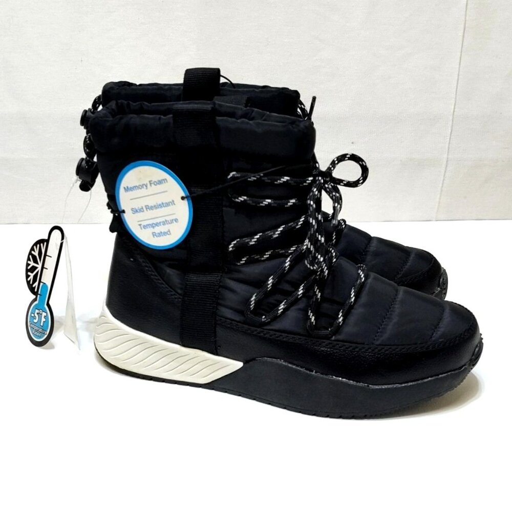 Time And Tru Winter Puff Booties -5°F Temp Rated Skid Resistant Women Size 7 NWT